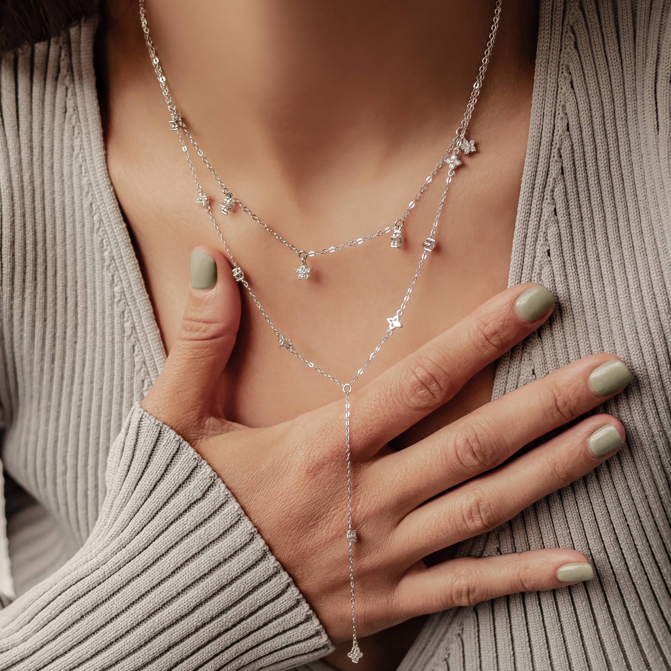 Bloom Necklace Set Sterling Silver