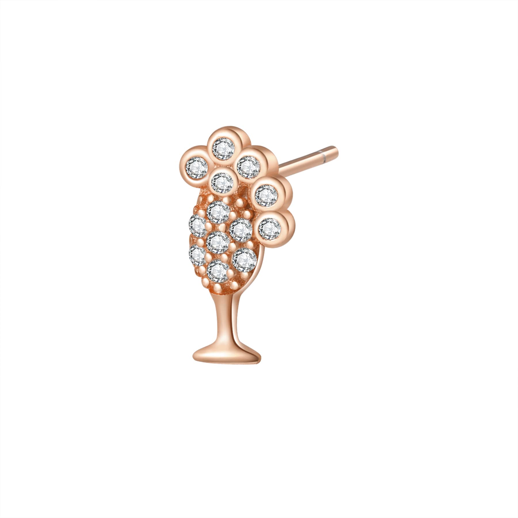 Bubble Champagne Stud Earring Sterling Silver