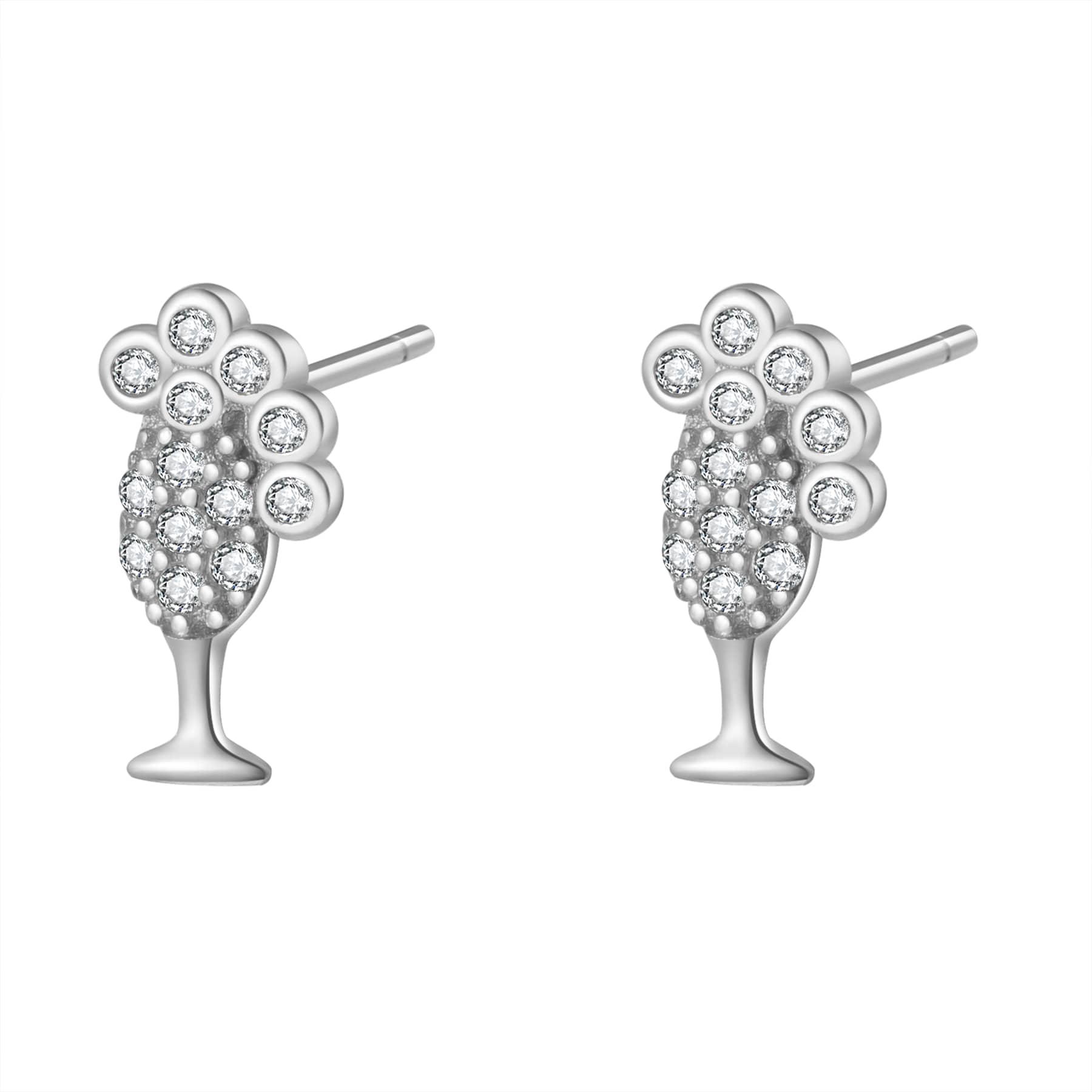 Bubble Champagne Stud Earring Sterling Silver