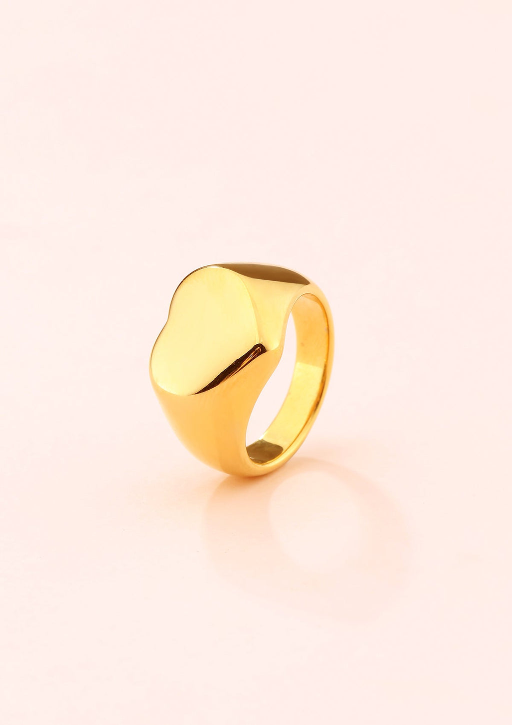 Chunky Heart Ring Gold