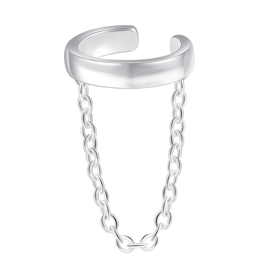 Classic Chain Ear Cuff Sterling Silver