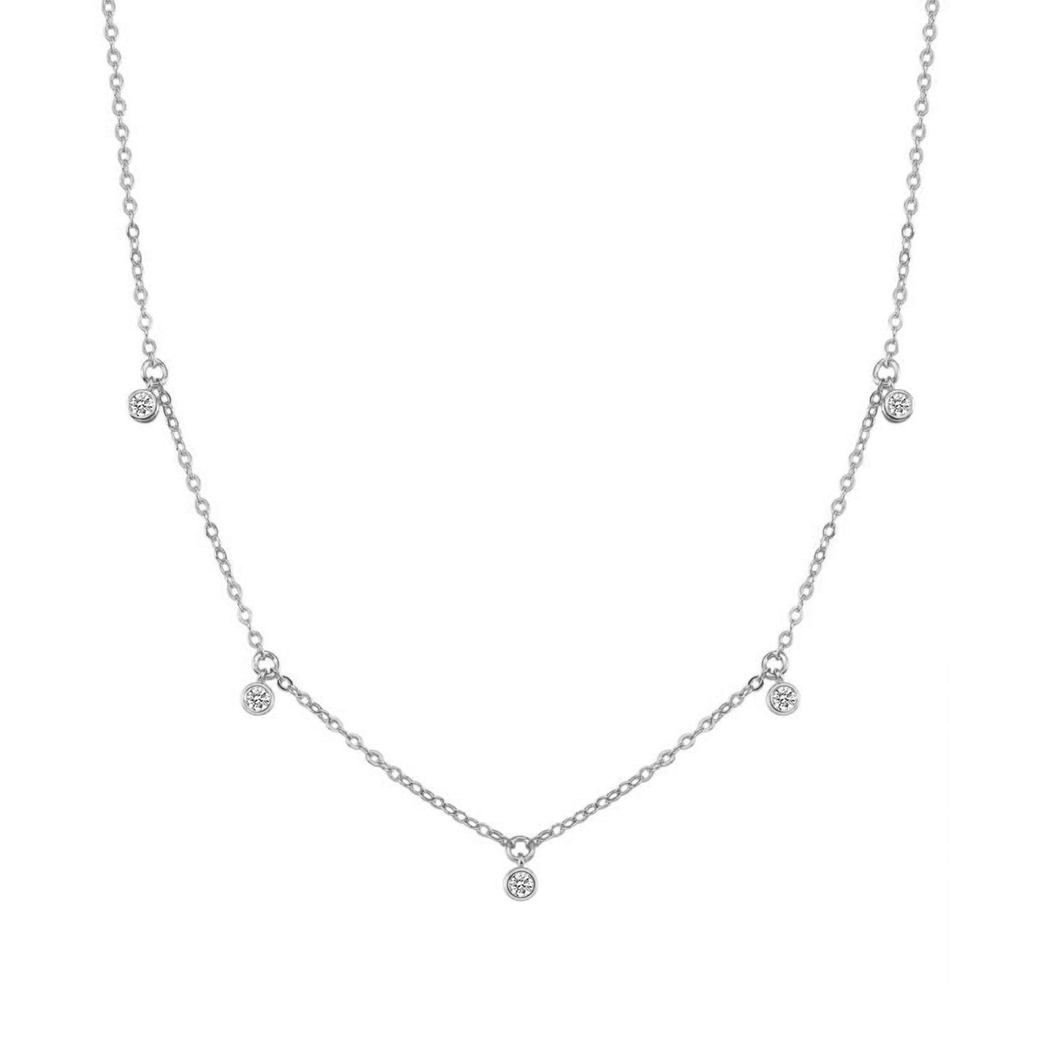 Dazzling Charm Necklace Sterling Silver