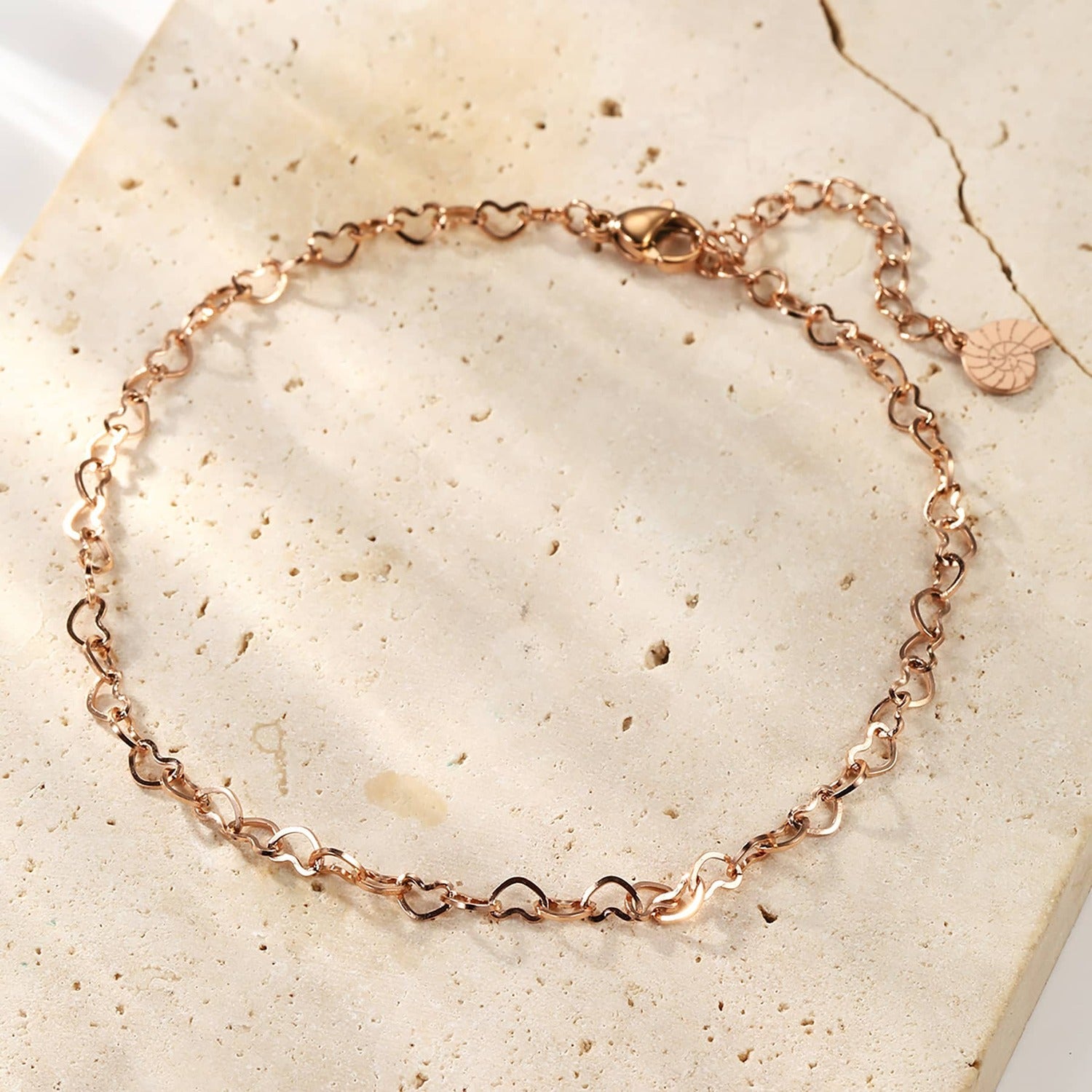 Delicate Heart Chain Anklet Waterproof