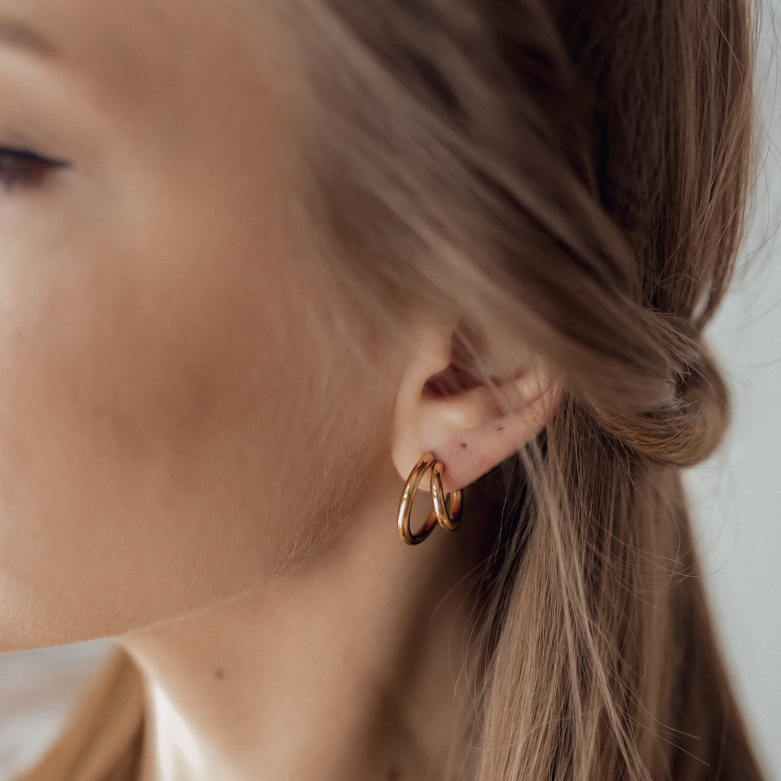 Double Side Hoop Earrings