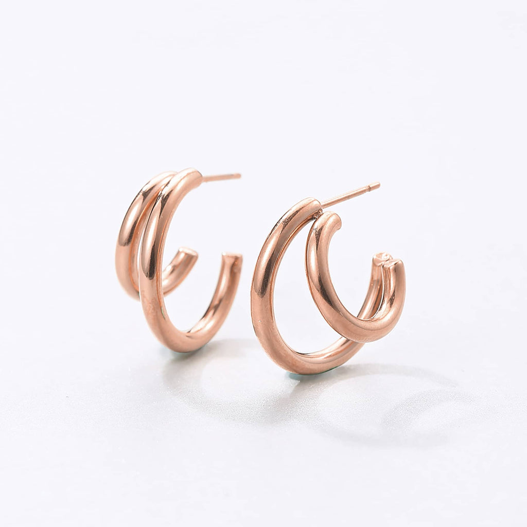 Double Side Hoop Earrings