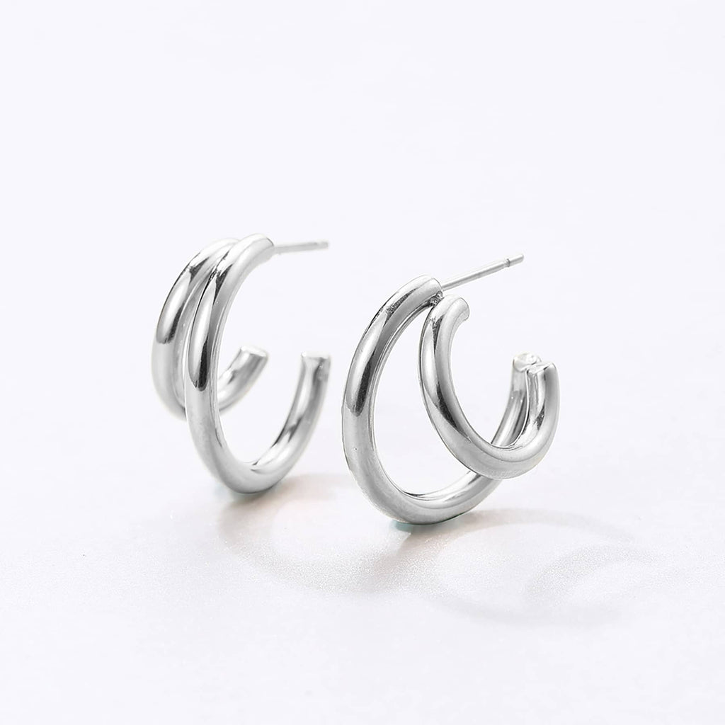Double Side Hoop Earrings
