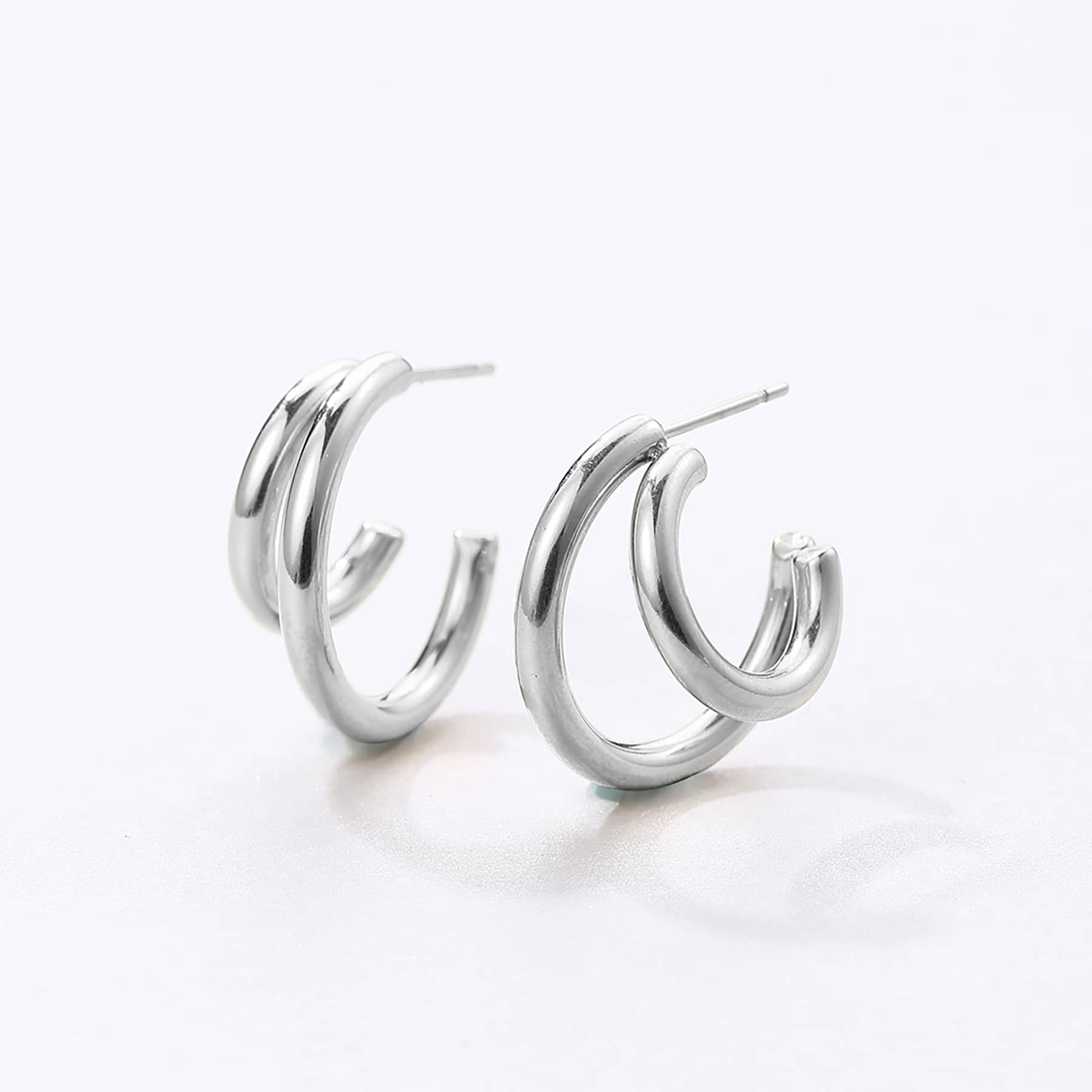 Double Side Hoop Earrings