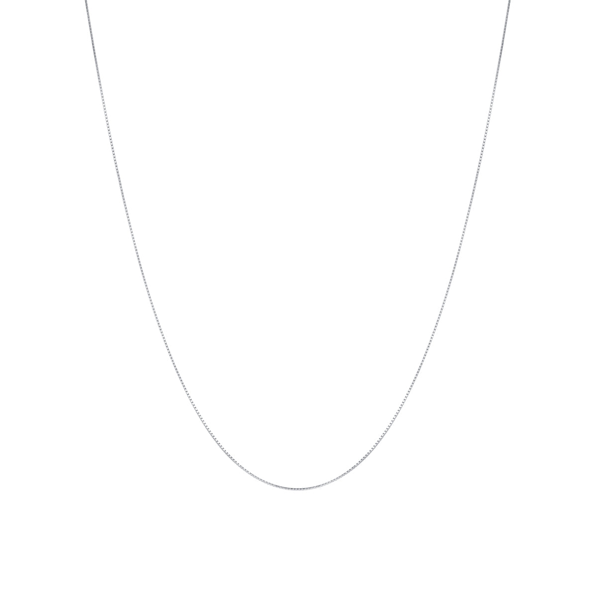 Fine Box Chain Necklace Sterling Silver