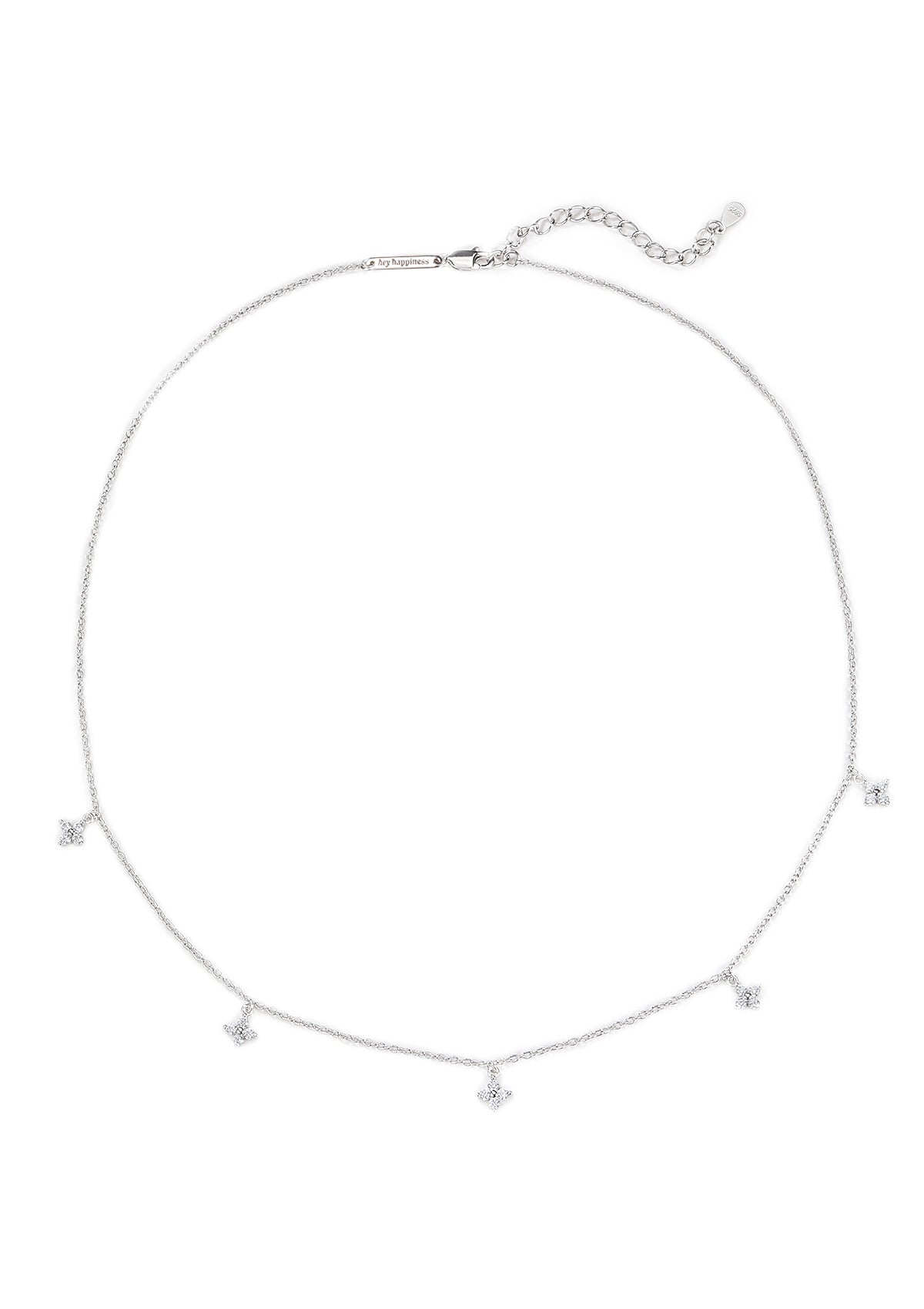 Floret Charm Necklace Sterling Silver