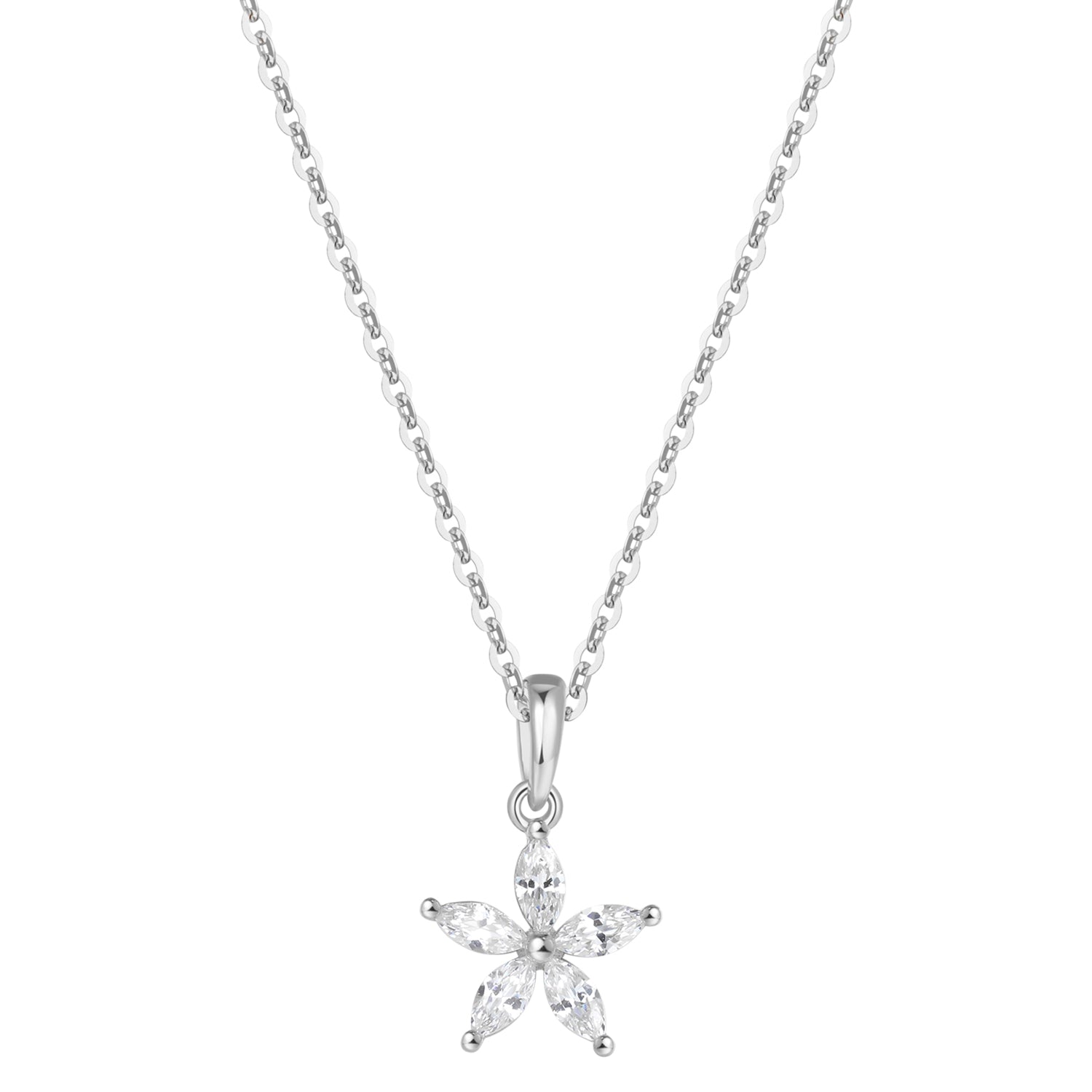 Gemstone Daisy Chain Necklace Sterling Silver