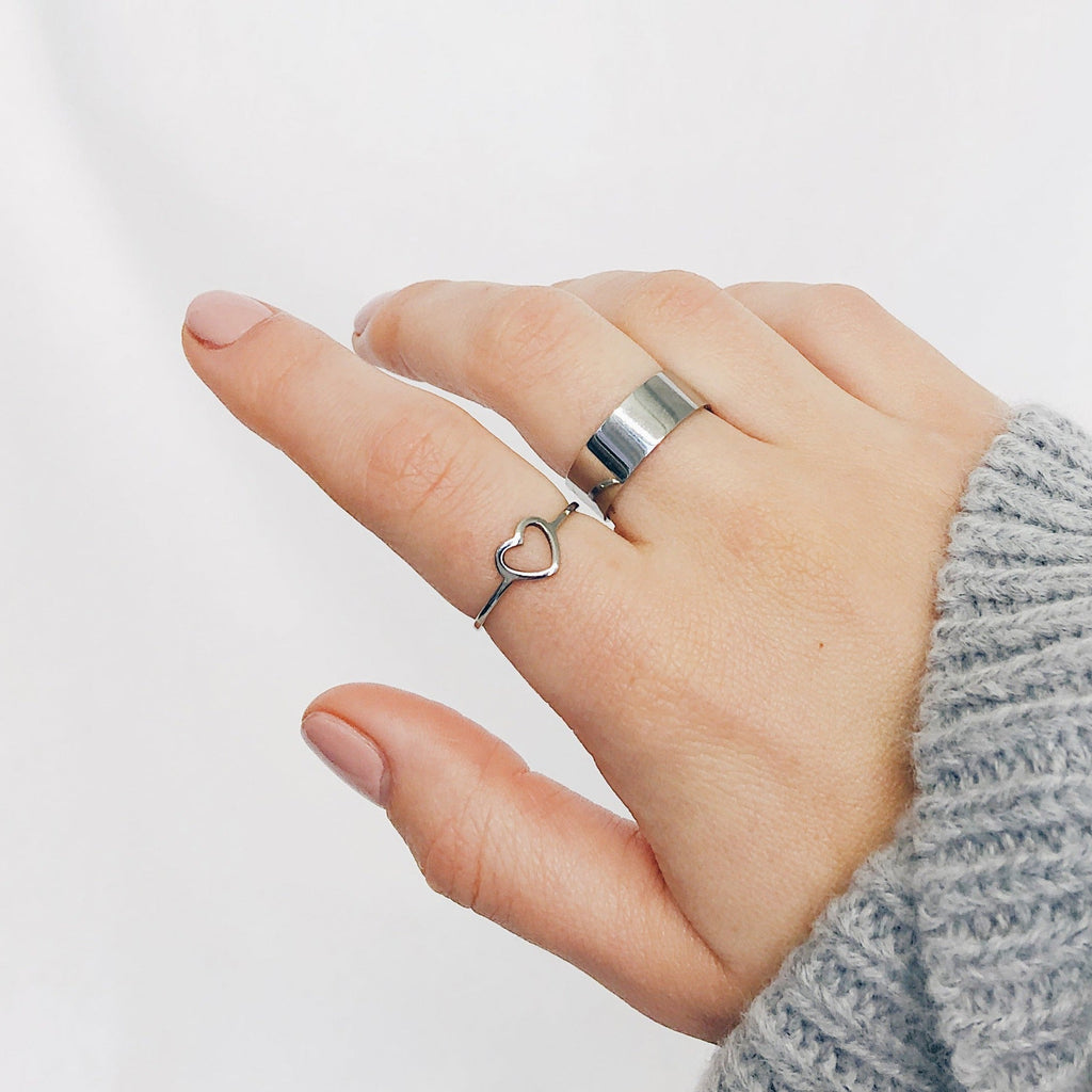 Heart Ring Silver