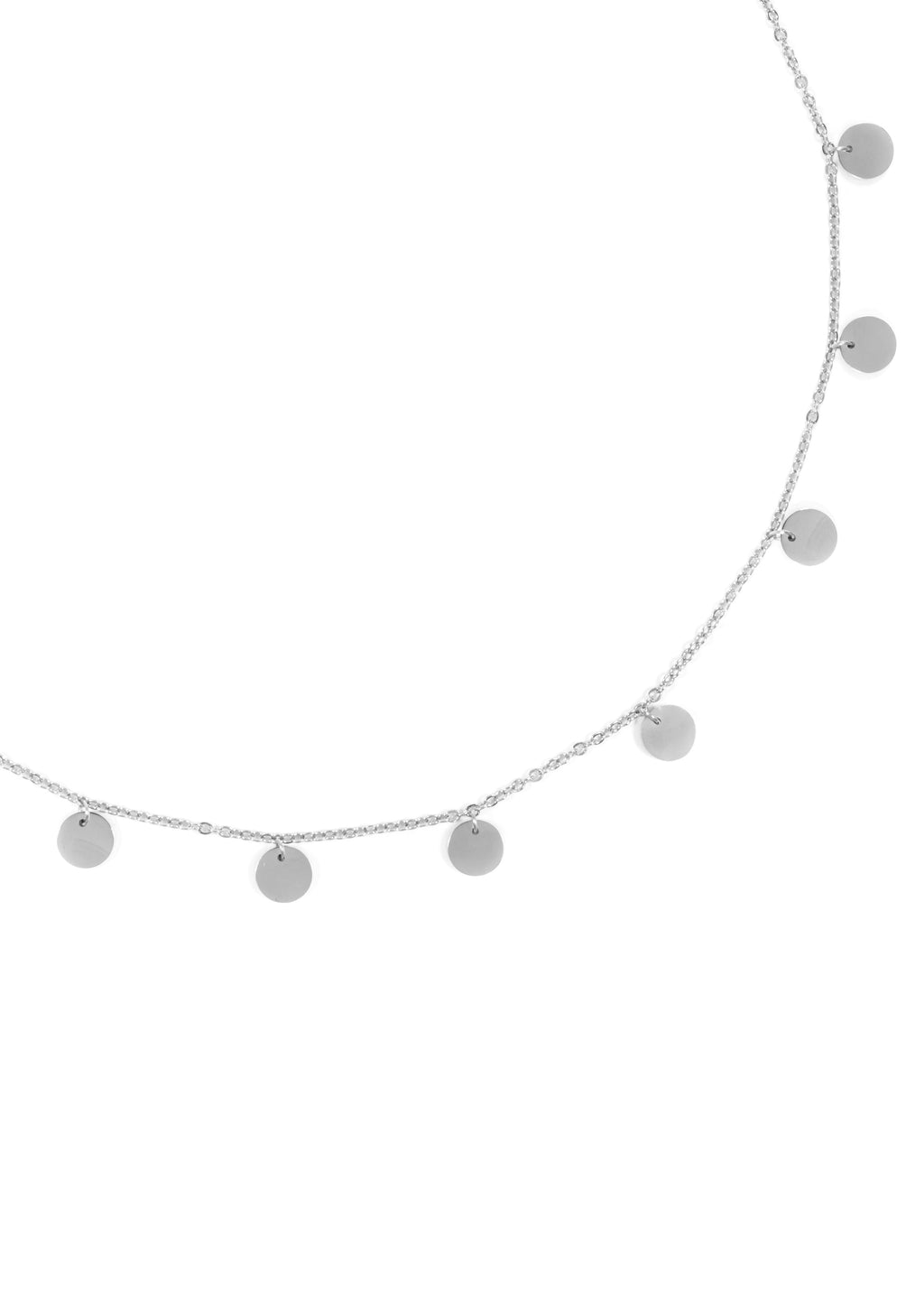 Multi Circles Necklace Silver