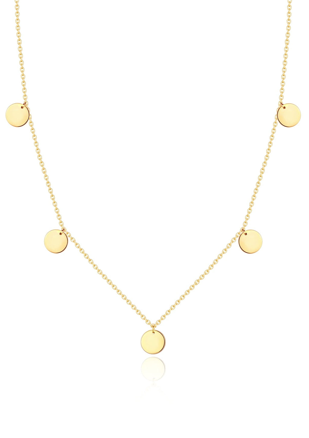 Happiness Circle Necklace Gold