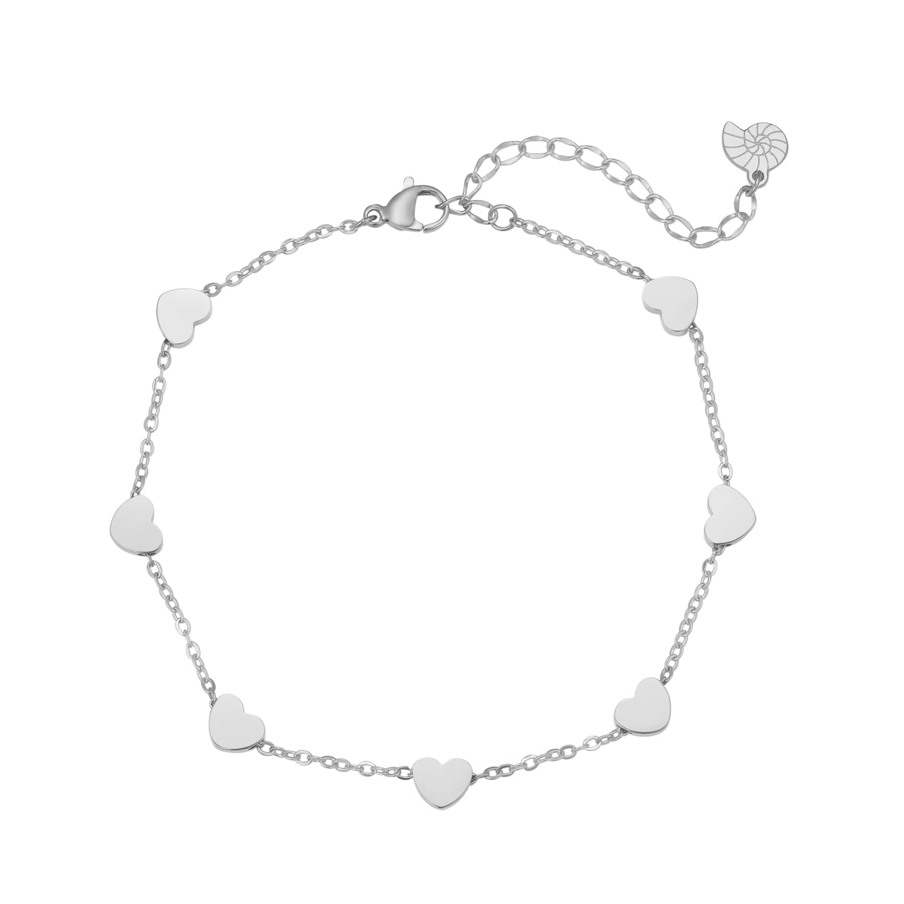 Multiple Hearts Anklet Waterproof