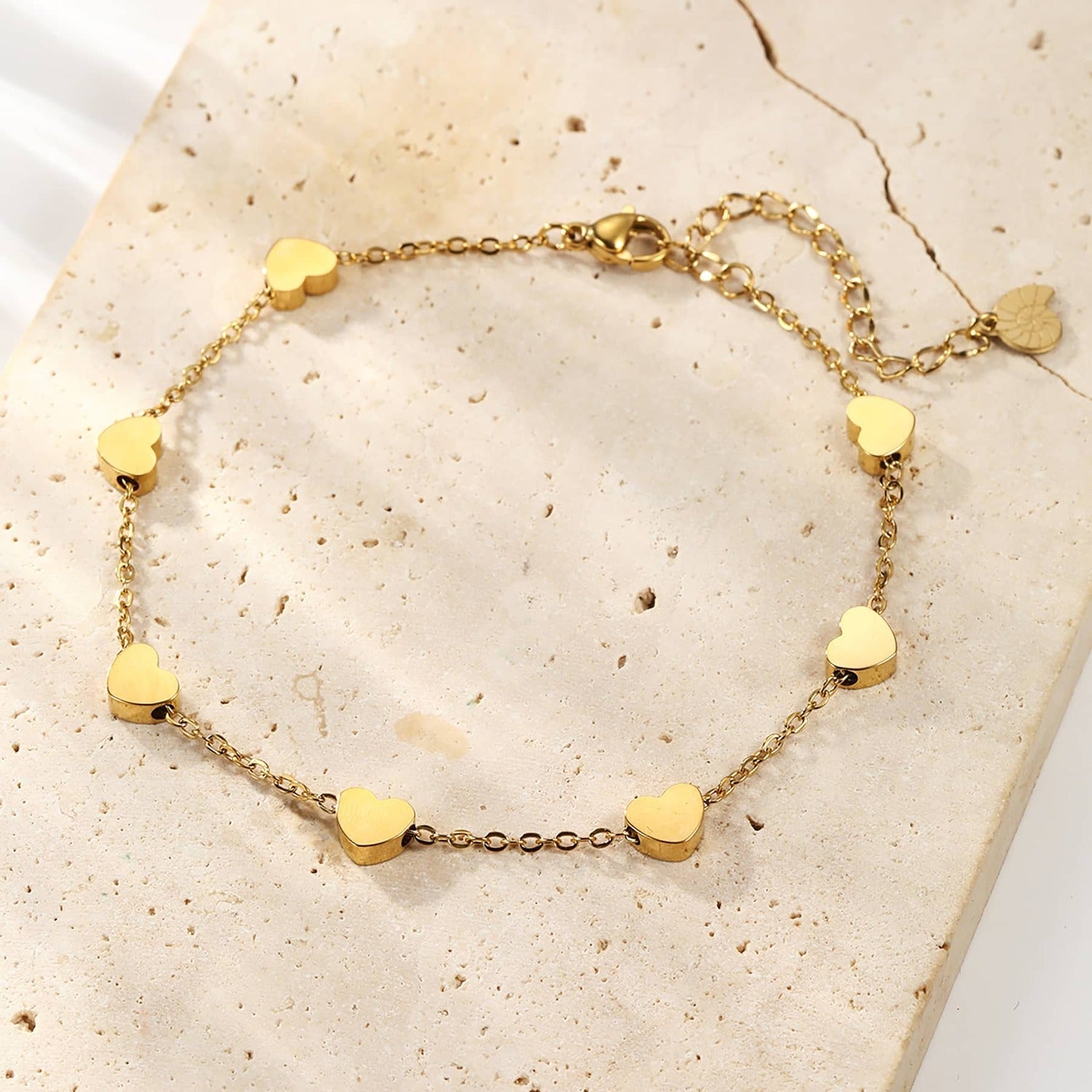 Multiple Hearts Anklet Waterproof