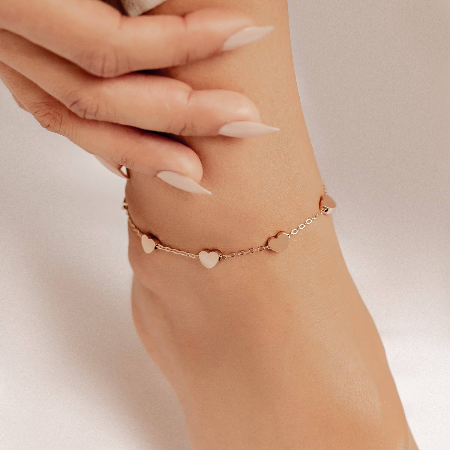 Multiple Hearts Anklet Waterproof