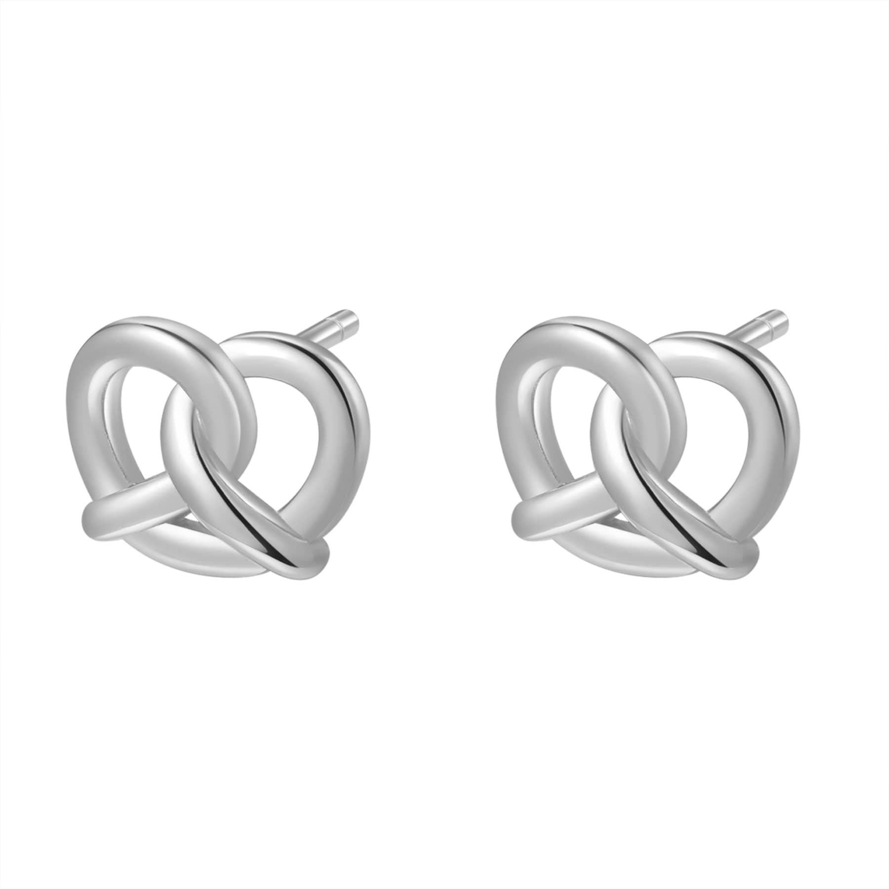 Pretzel Stud Earring Sterling Silver