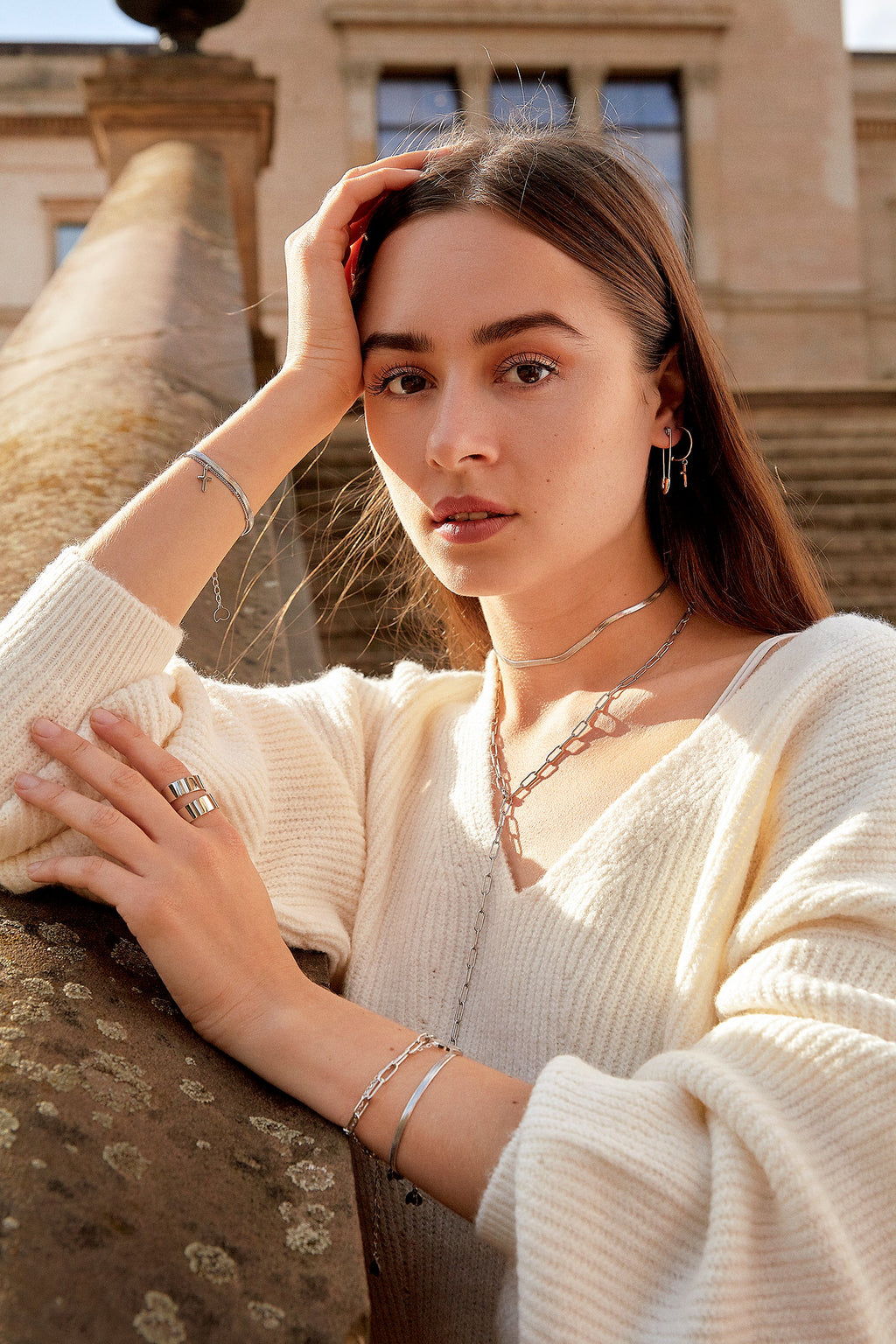 Snake Chain Bracelet Silver