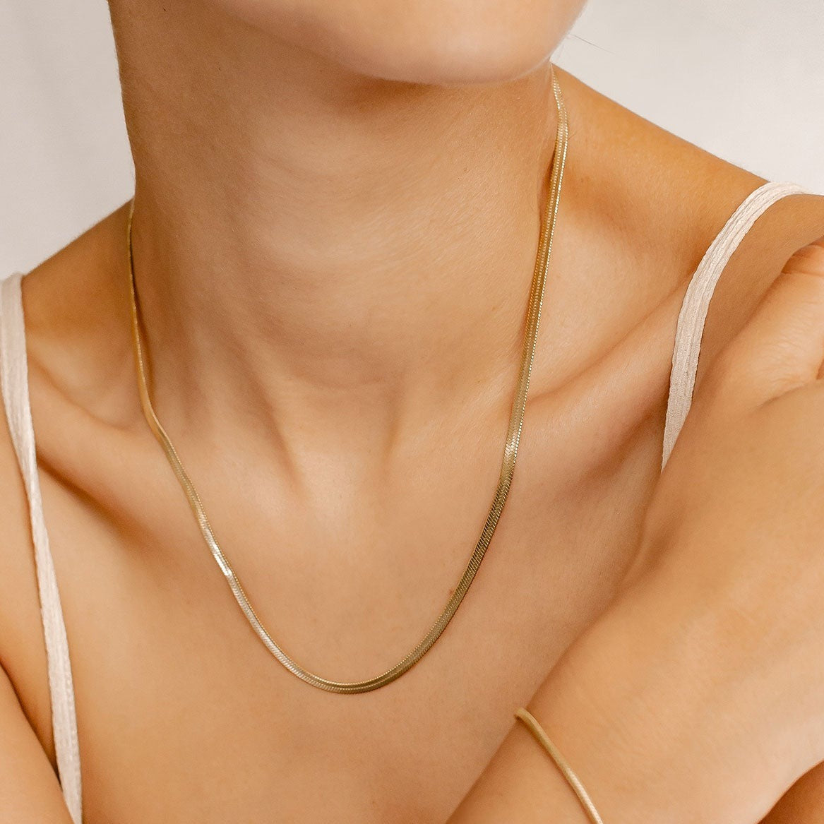 Snake Chain Necklace Gold