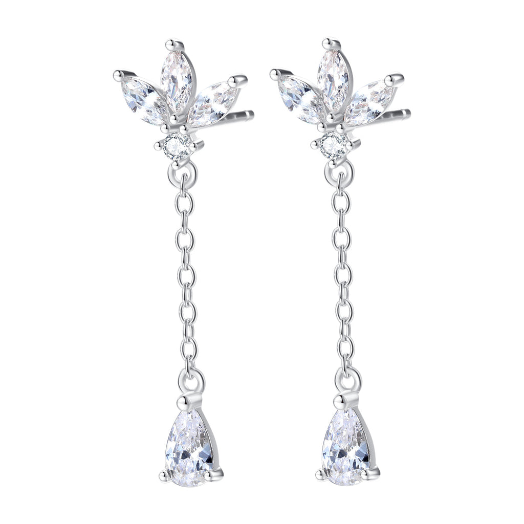 Teardrop Stud Earrings Sterling Silver