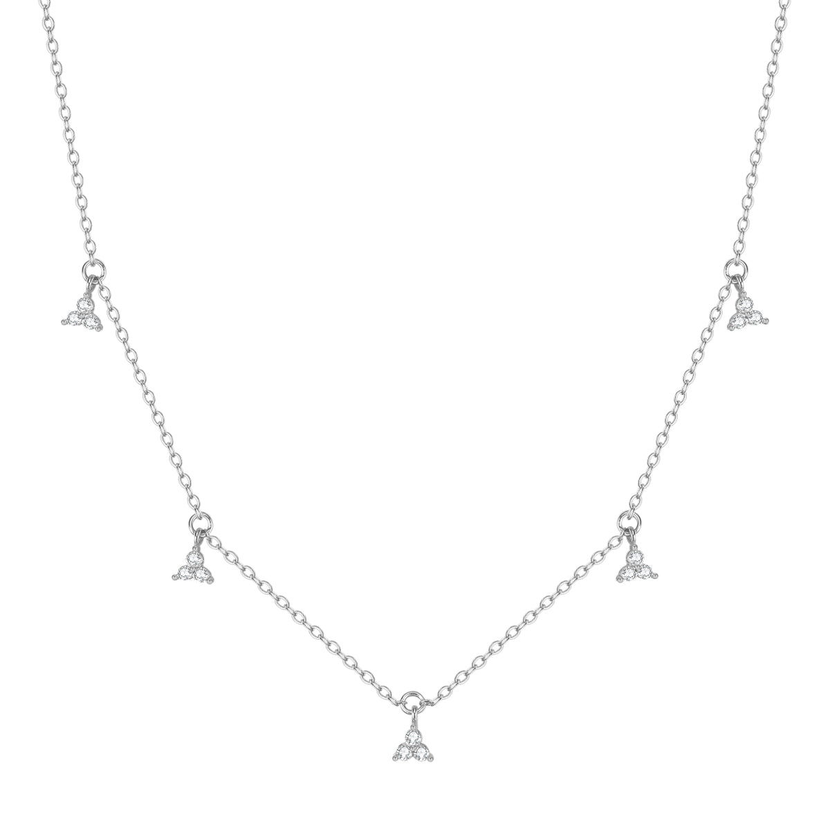 Trinity Charm Necklace Sterling Silver