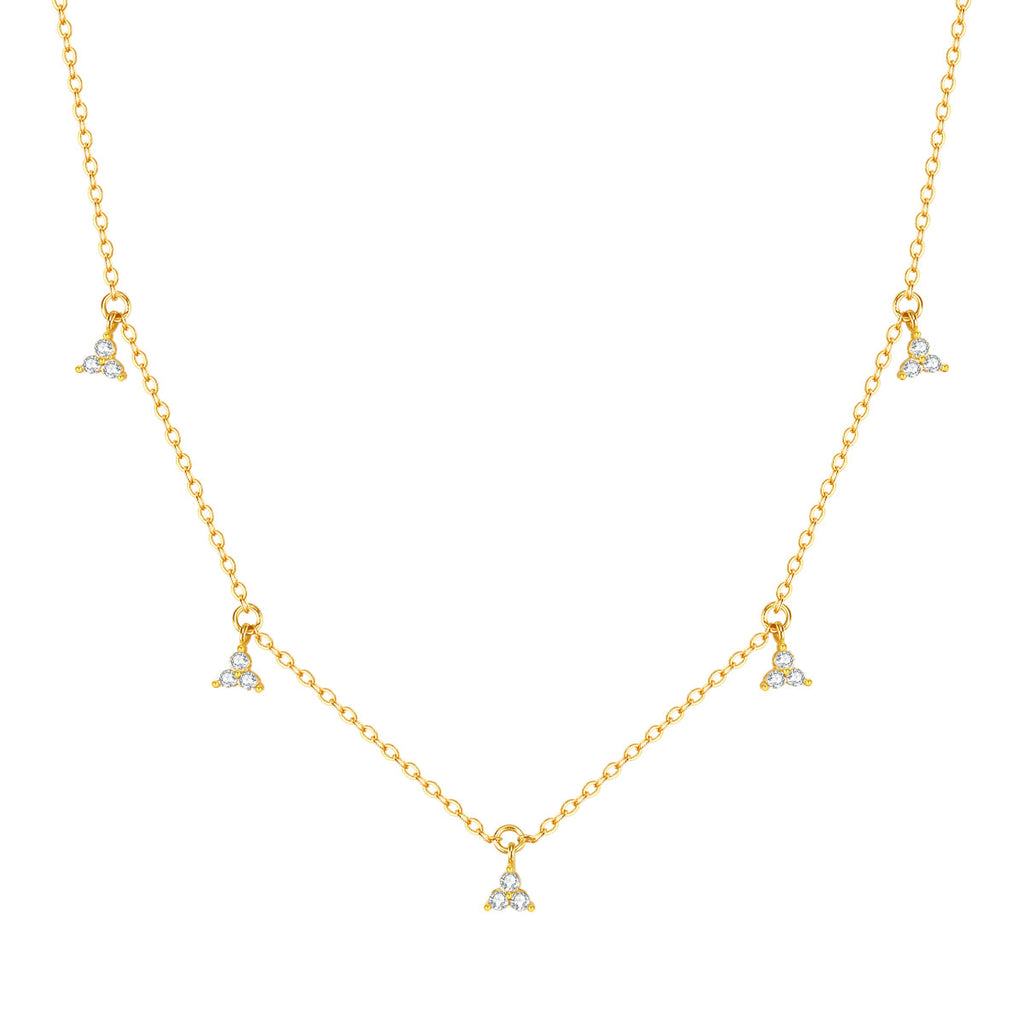 Trinity Charm Necklace Sterling Silver