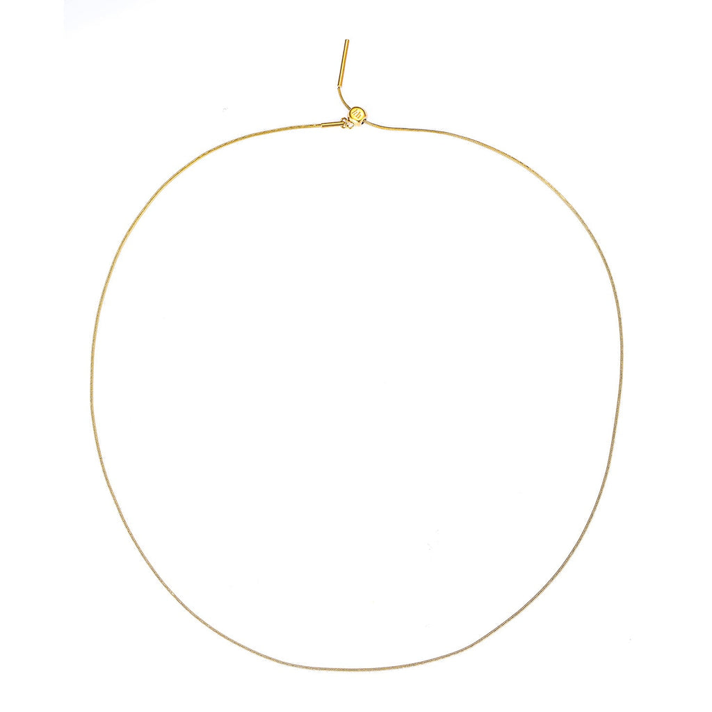 Unisex Rolled Snake Chain Necklace Gold