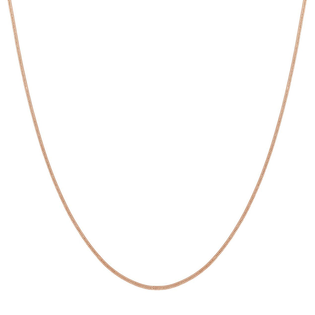 Unisex Rolled Snake Chain Necklace Gold