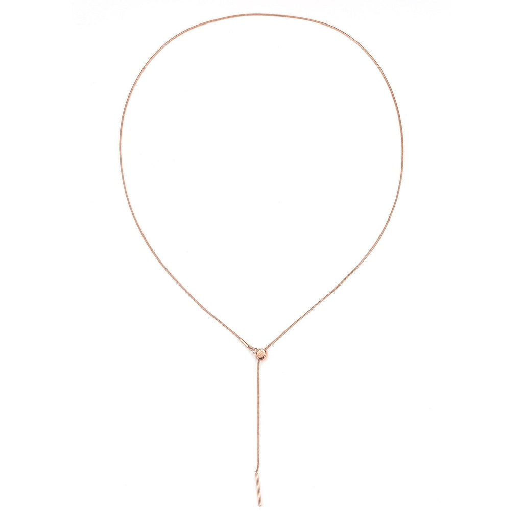 Unisex Rolled Snake Chain Necklace Gold