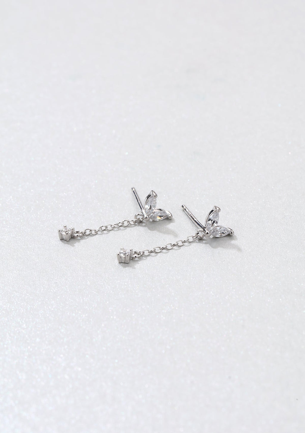 Waterdrop Stud Earrings Sterling Silver