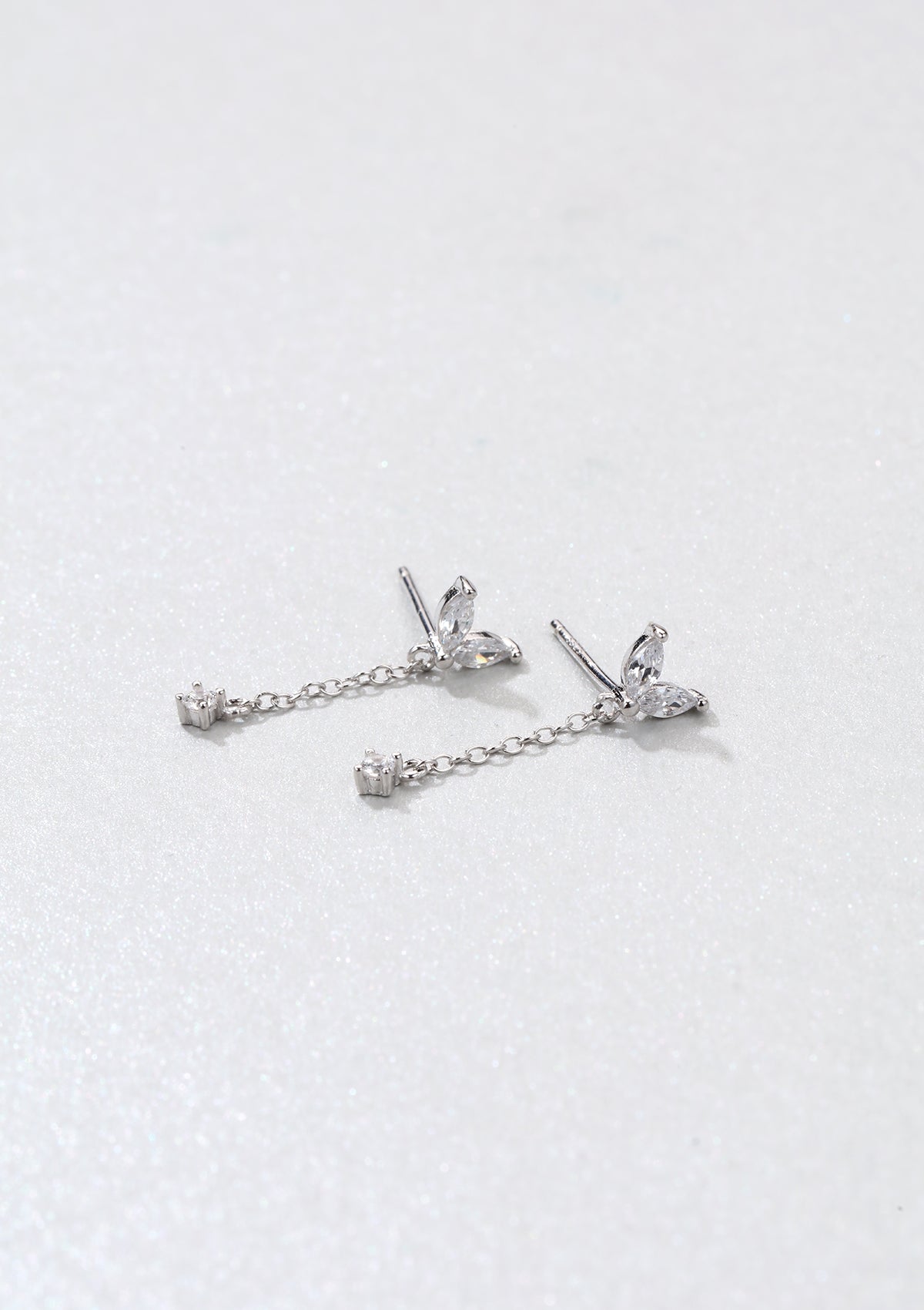 Waterdrop Stud Earrings Sterling Silver